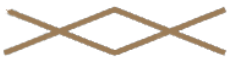 Brown double rhombus design.