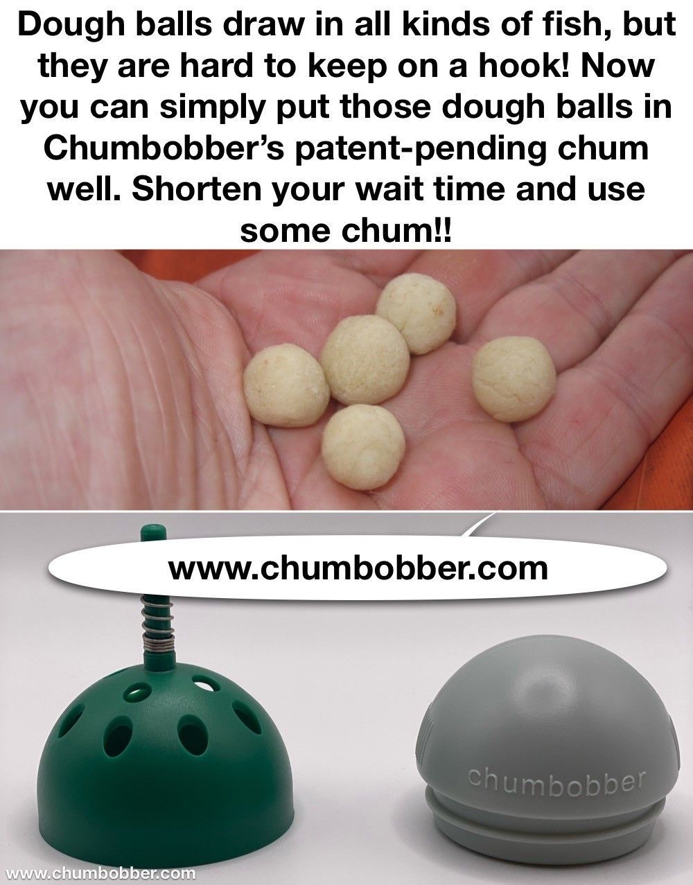 Dough balls draw in all kinds of fish but they are hard to keep on a hook