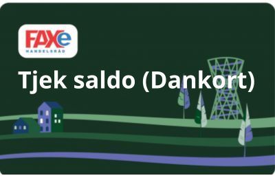 Faxe Handelsrad gift card with text