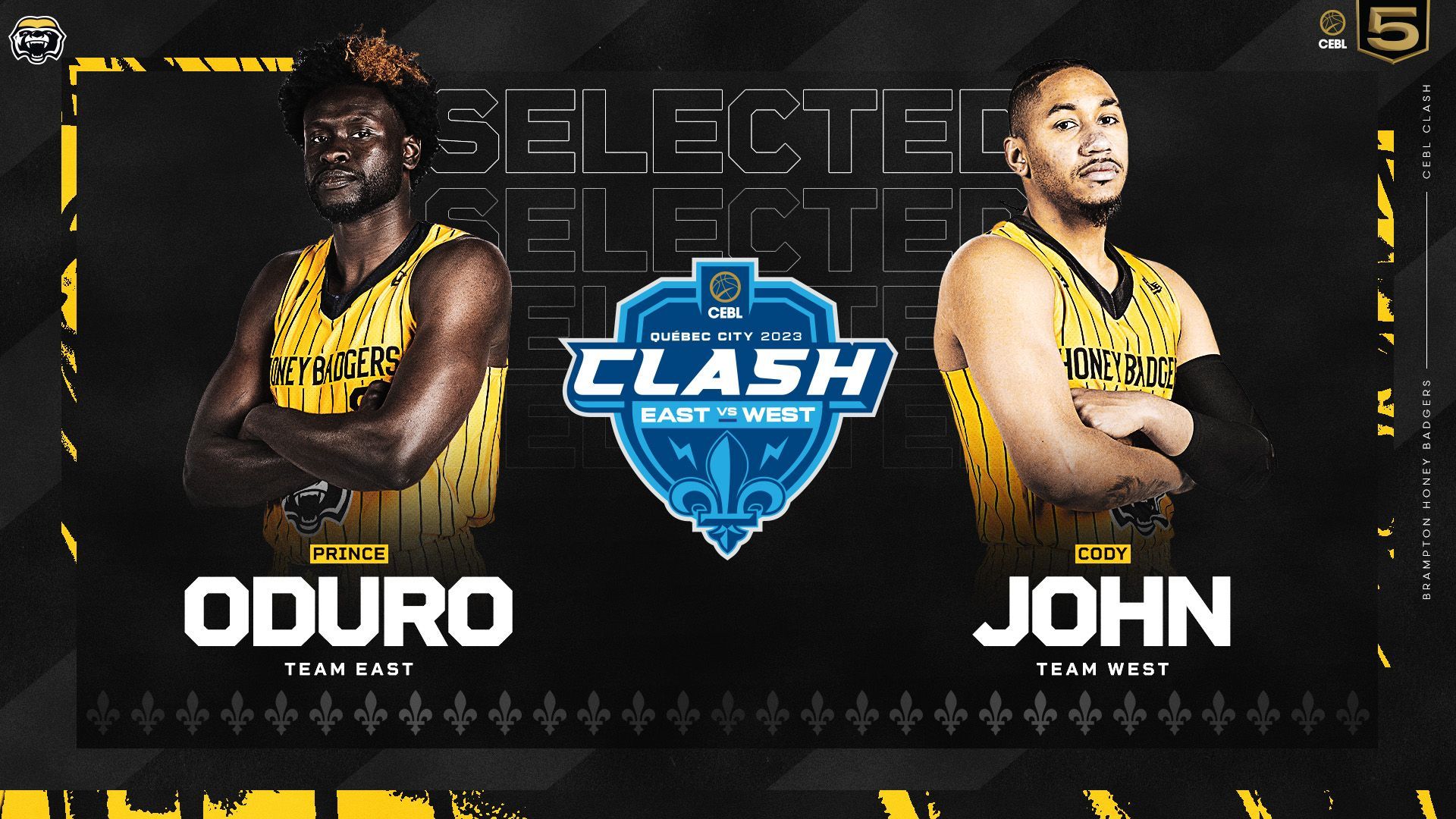 PRINCE ODURO AND CODY JOHN TO REPRESENT THE HONEY BADGERS AT CEBL CLASH