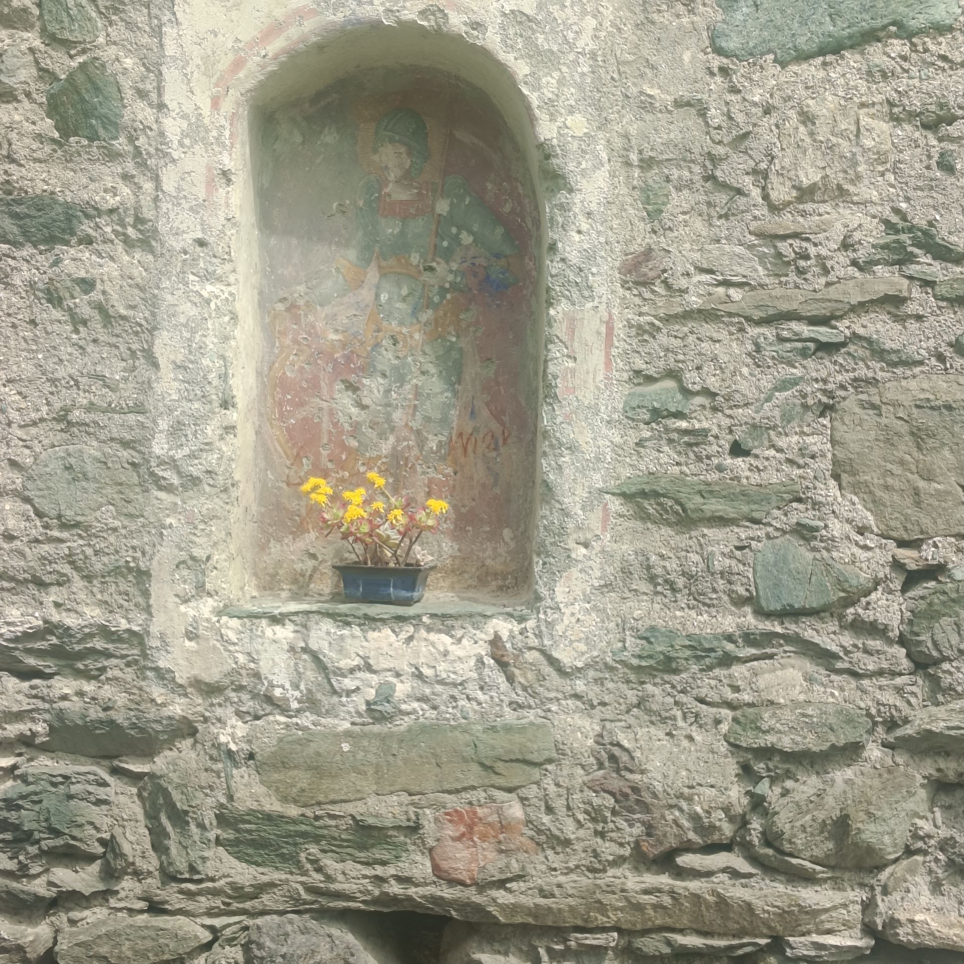 dettaglio affresco XV secolo Moron Saint-Vincent Valle d’Aosta