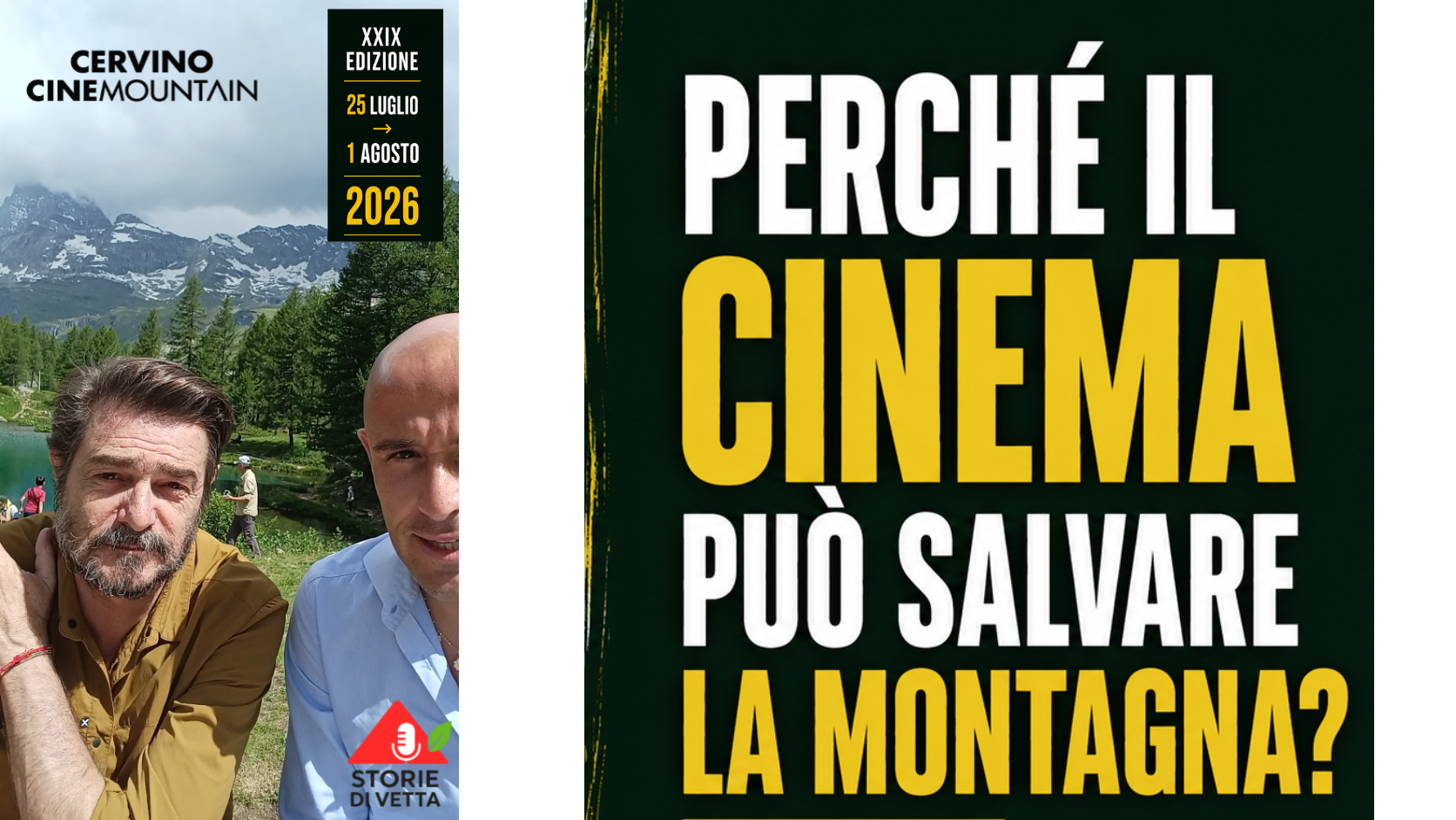 Luca Bich e Jacopo Angri durante l'intervista di Storie di Vetta dedicata al Cervino CineMountain