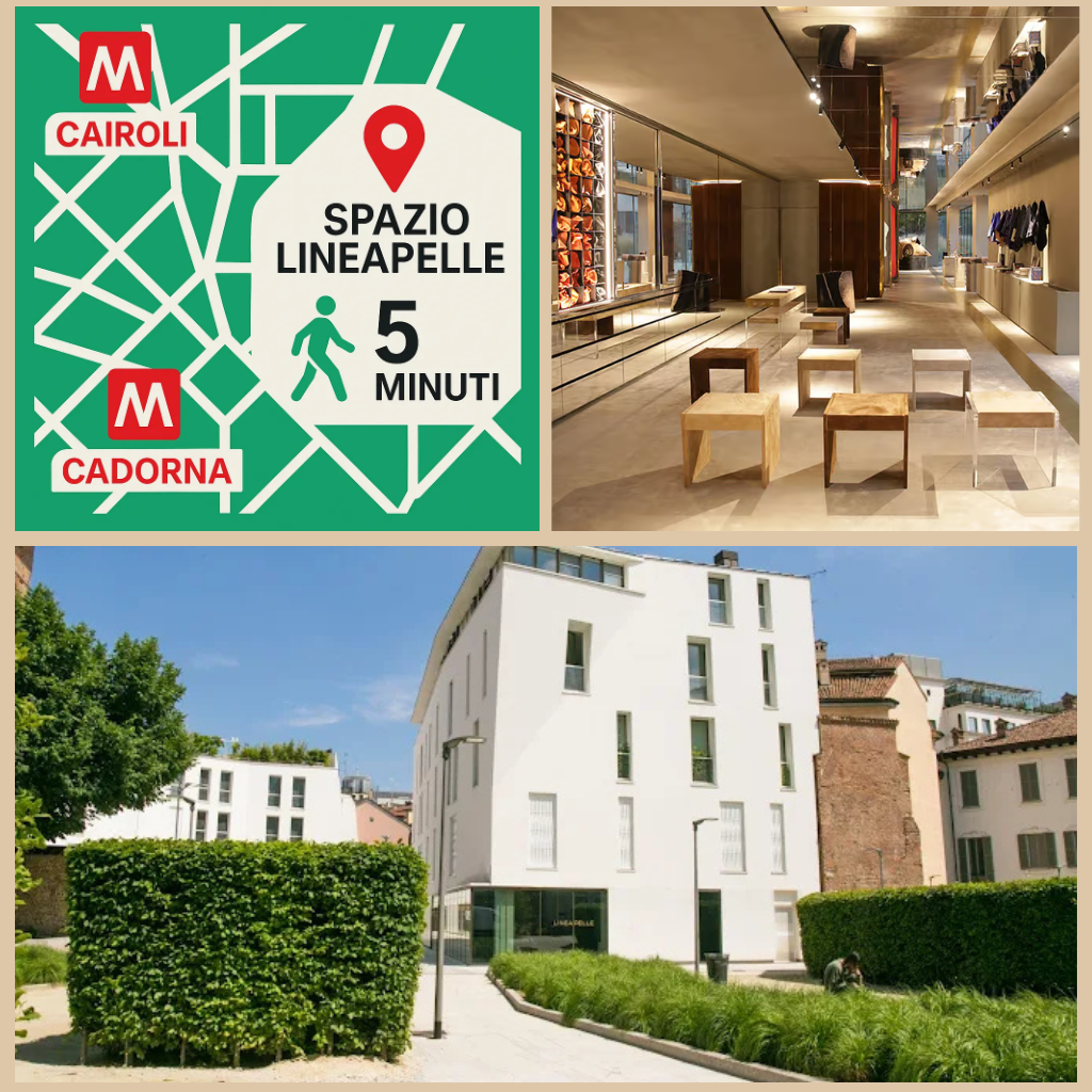 Facciata esterna dello Spazio LINEAPELLE in Via Brisa a Milano, sede dell’evento “Valle d’Aosta: un evento da brividi”.