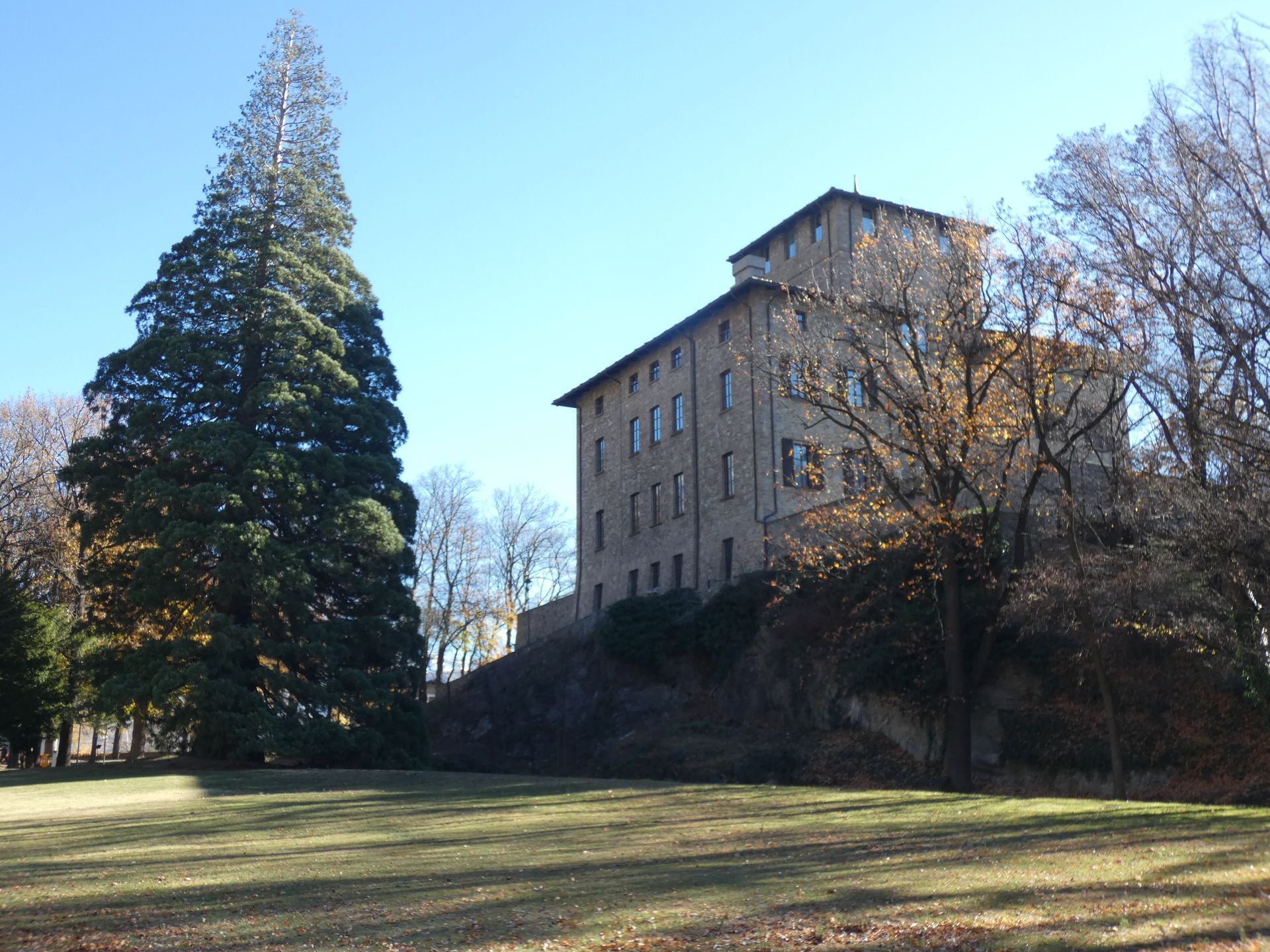 Castello Gamba and its park in summer, Châtillon, Aosta Valley