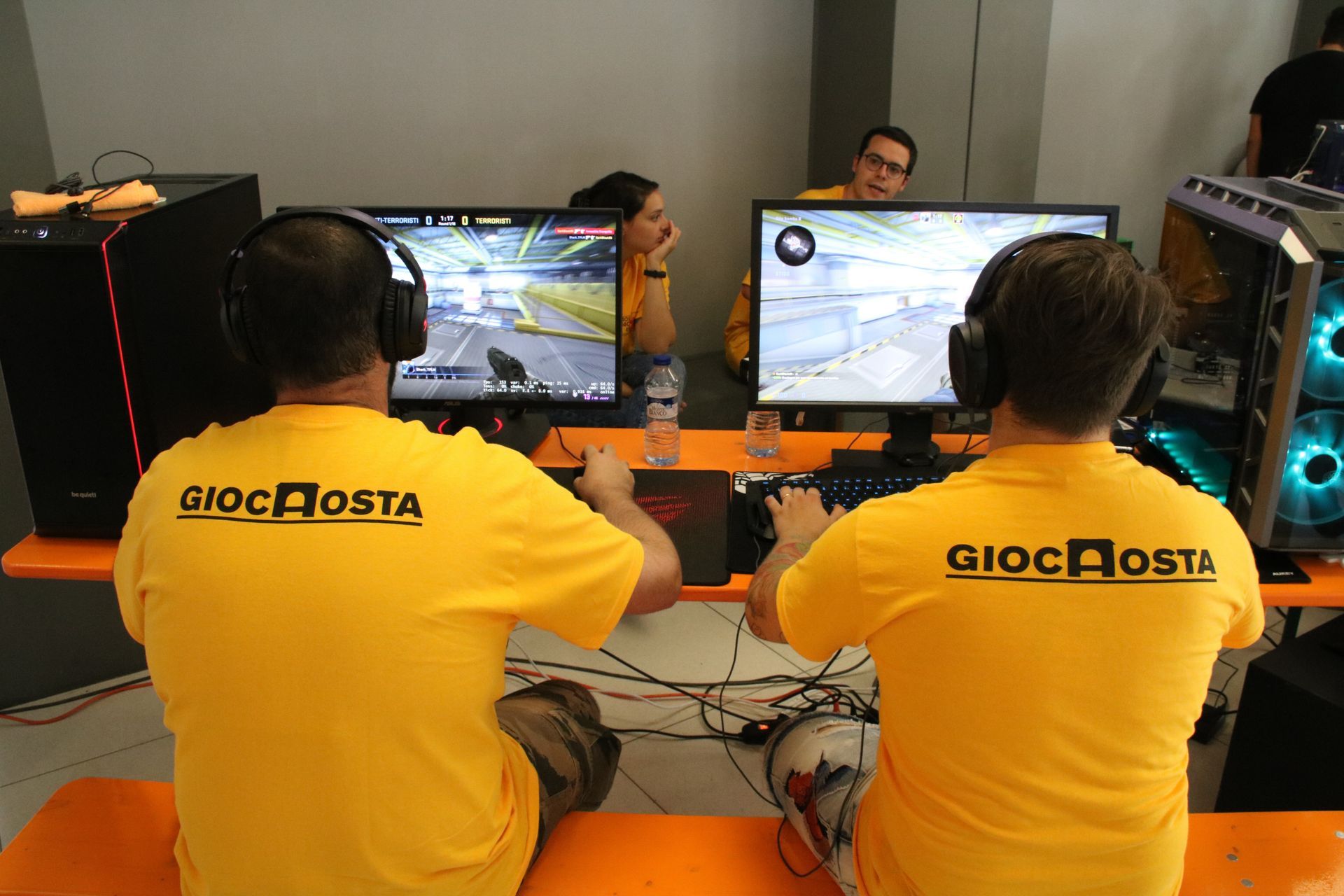 Area videogaming con postazioni interattive allestita a GiocAosta