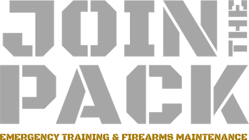 The logo for join the pack emergency training and firearms maintenance