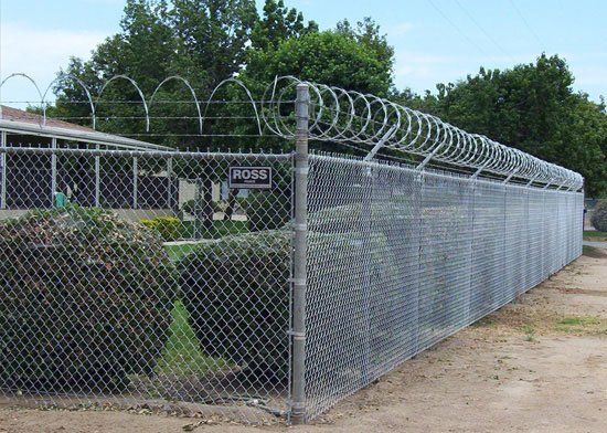 Security chain link fence — Riverside, CA — Ross Fence Co