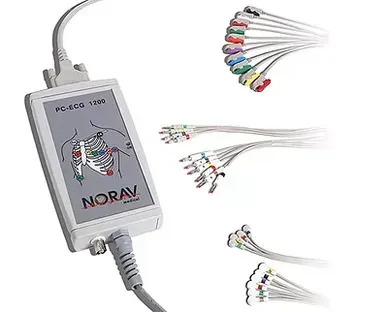 A box with a picture of a chest and a bunch of wires attached to it.