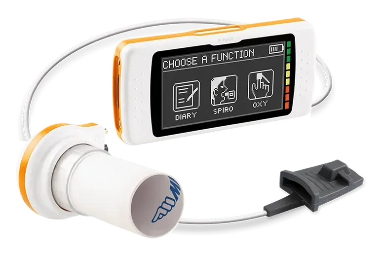 A white and orange device with a screen that says `` choose a function ''.