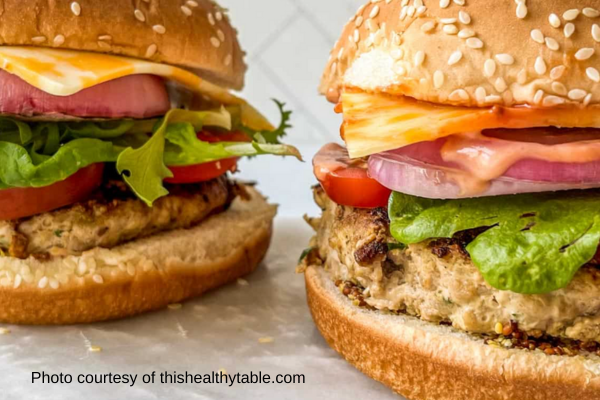 Healthy turkey burgers