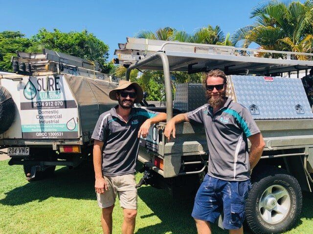 Truck and Workers — Plumbers in Yeppoon, QLD