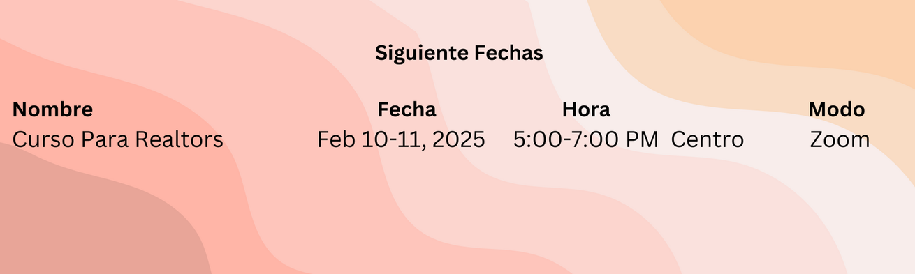 Se muestran las siguientes fechas para los cursos