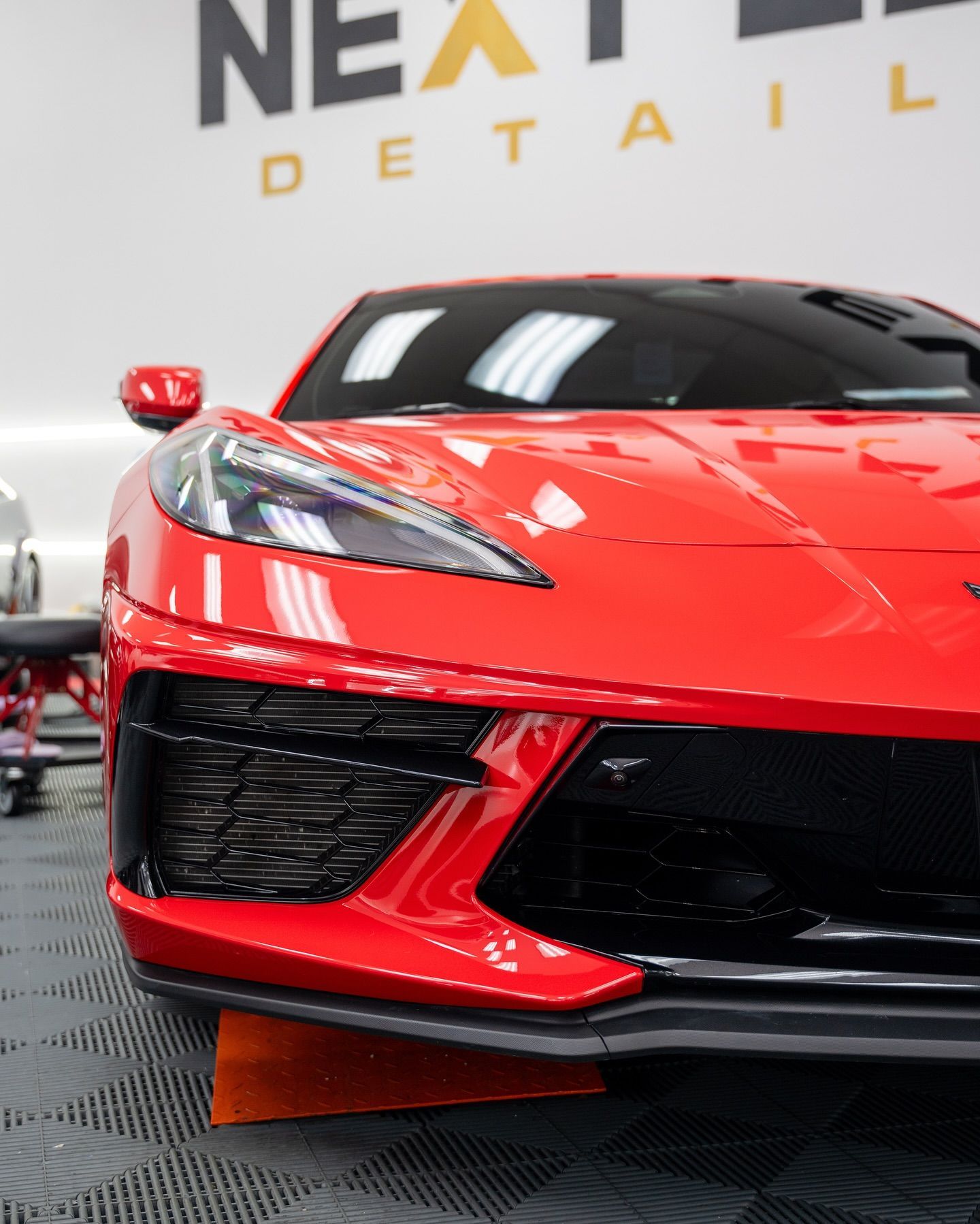 red vehicle with ceramic coating