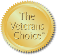 a gold seal that says the veterans choice