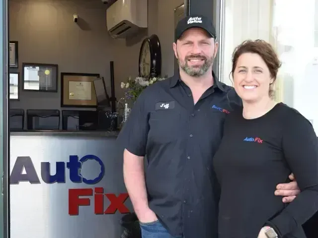 Jeff & Holly at Auto Fix in Ottertail, MN