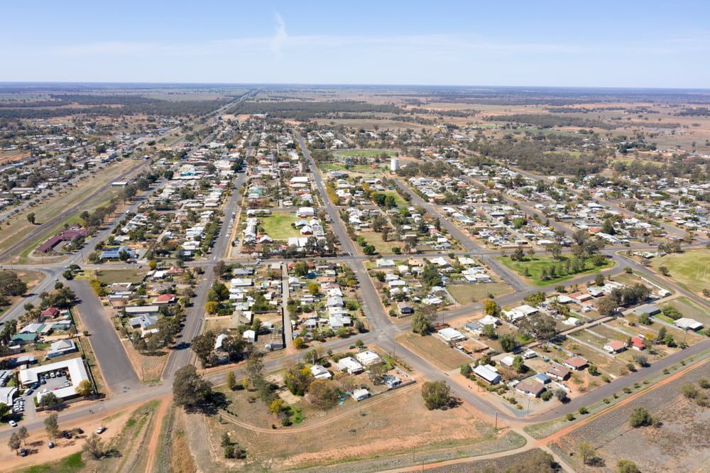 Wide View of Cityscape with Trees and Roads in Nyngan — Oriel Refrigeration and Air Conditioning in Nyngan, NSW
