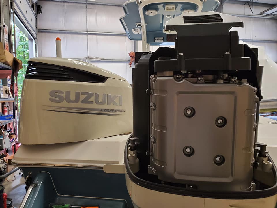 Opened Boat Motor — Mahopac, NY — Mahopac Marina