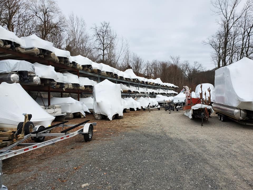 Boats with White Cover — Mahopac, NY — Mahopac Marina