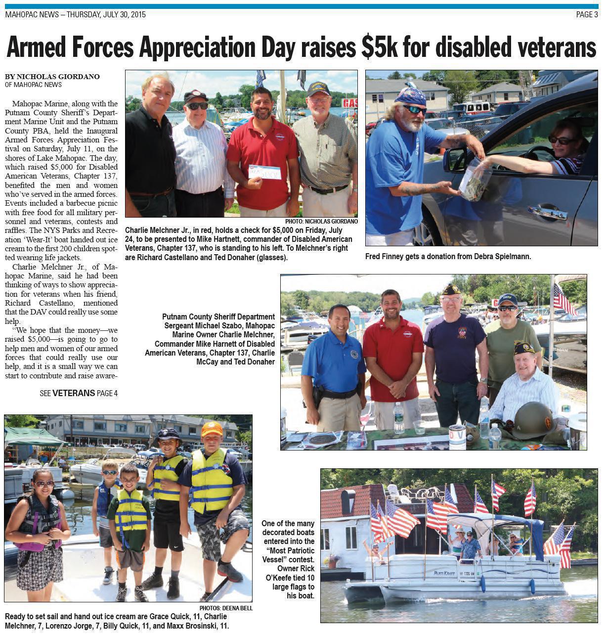 Armed Forces Appreciation Day Photos — Mahopac, NY — Mahopac Marina