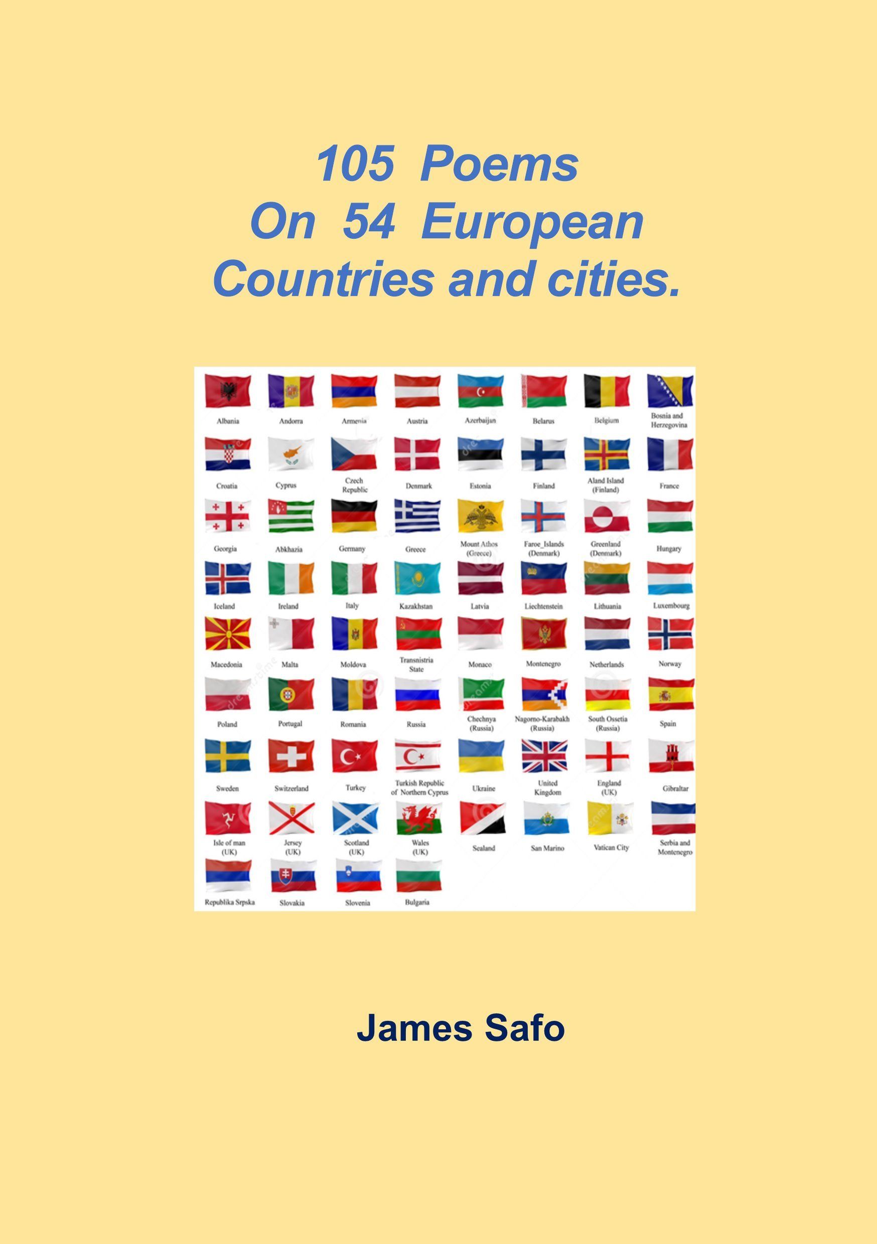 Book cover 105 Poems on 54 European countries and cities