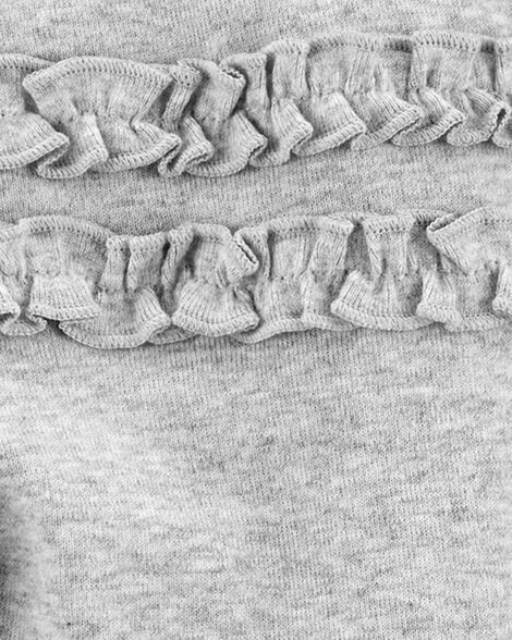 Pack de 2 pantalones de algodón con volados para bebe - Gris/Negro - Carter´s