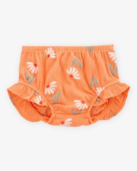 Conjunto floral de tres piezas Carters - Naranja/Blanco