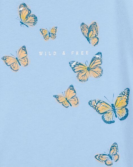 Remera mariposas Carter´s - Celeste