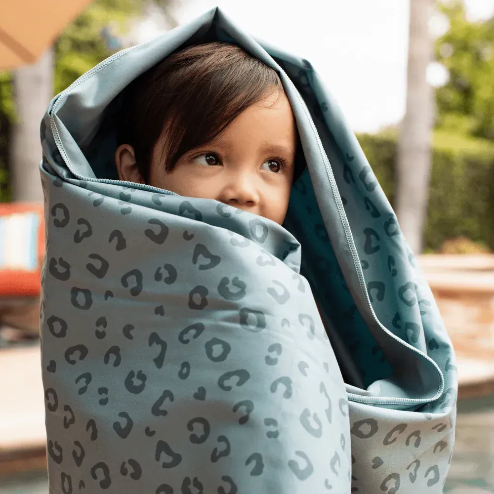 Toalla de playa Microfibra - Verde - Leopardo - 180 x 90 cm