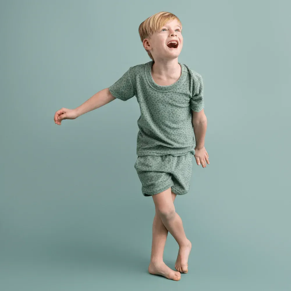 Ropa de playa Niños - Terry - Verde - Leopardo