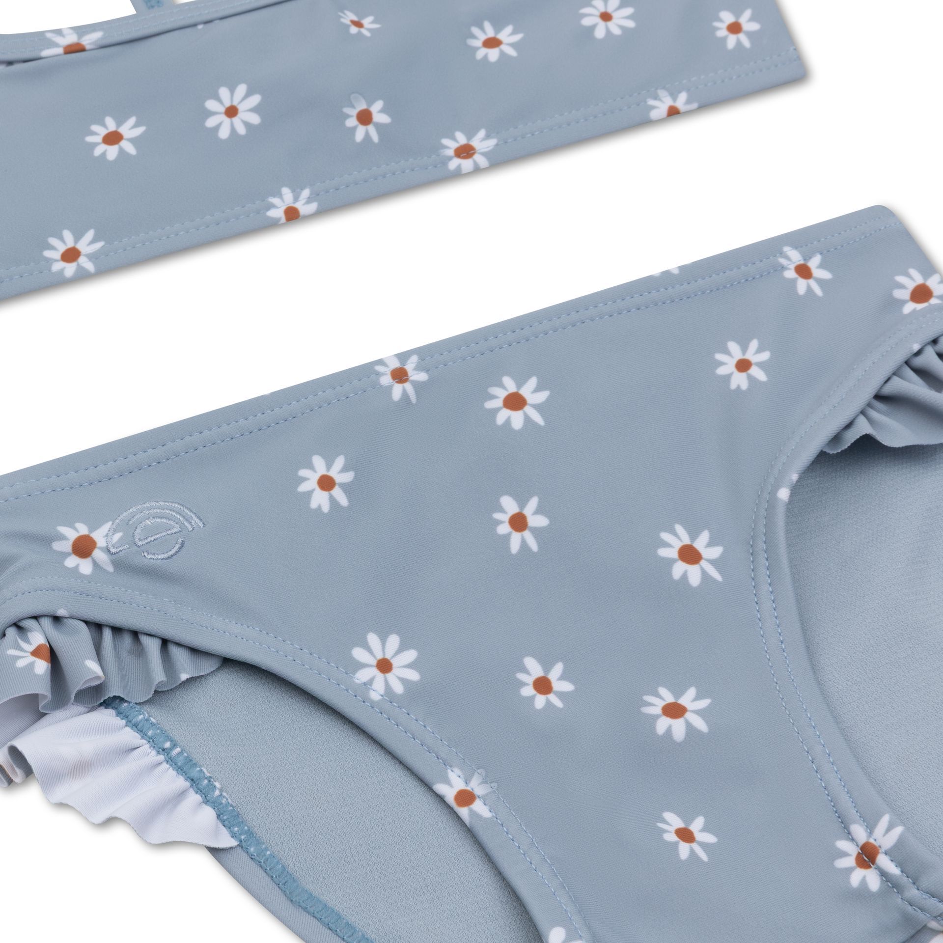 Bikini para niñas con volado - Flores de Daisy