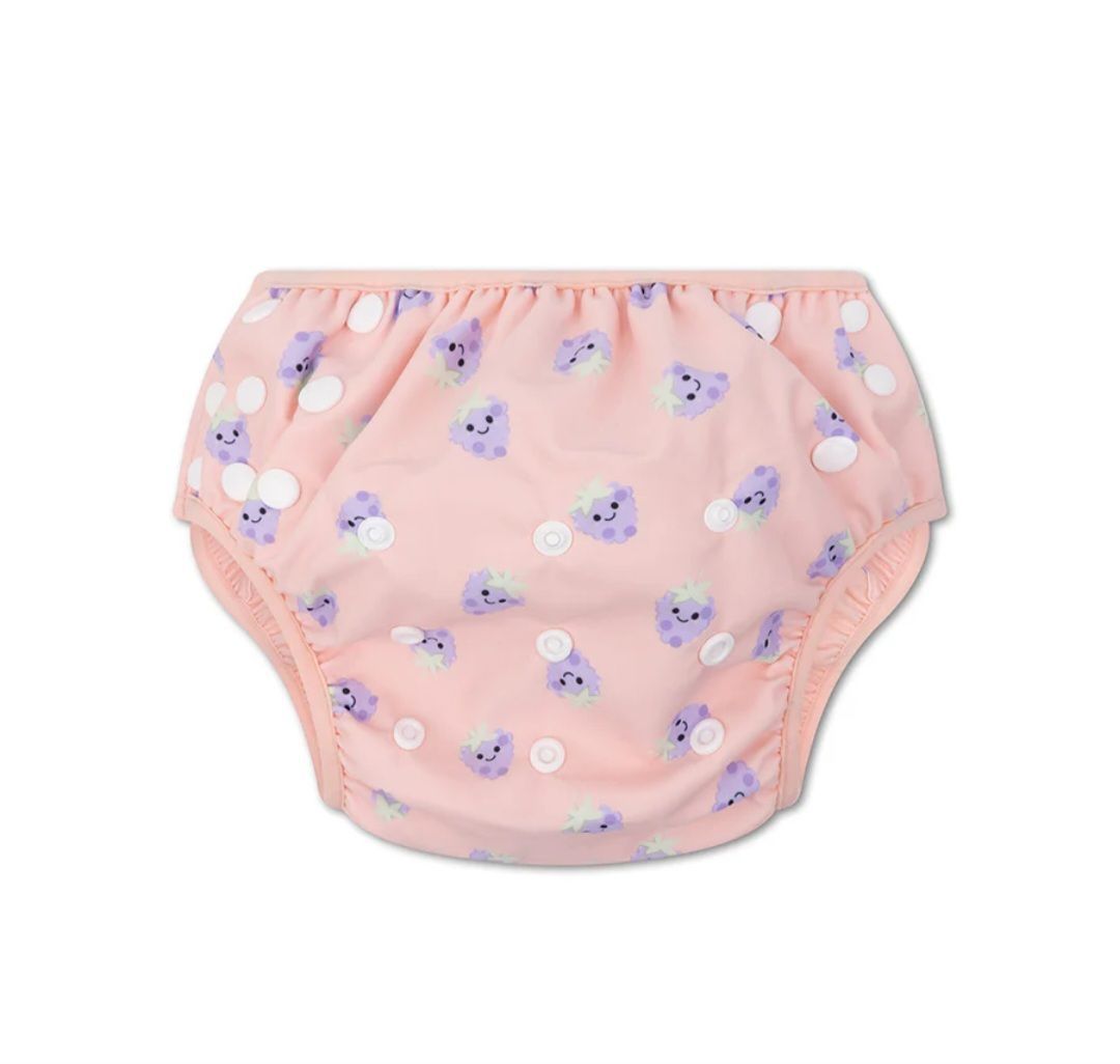 Pañal de Natación Lavable - Rosa/Morado - Moritas Ajustable en en Tamaño