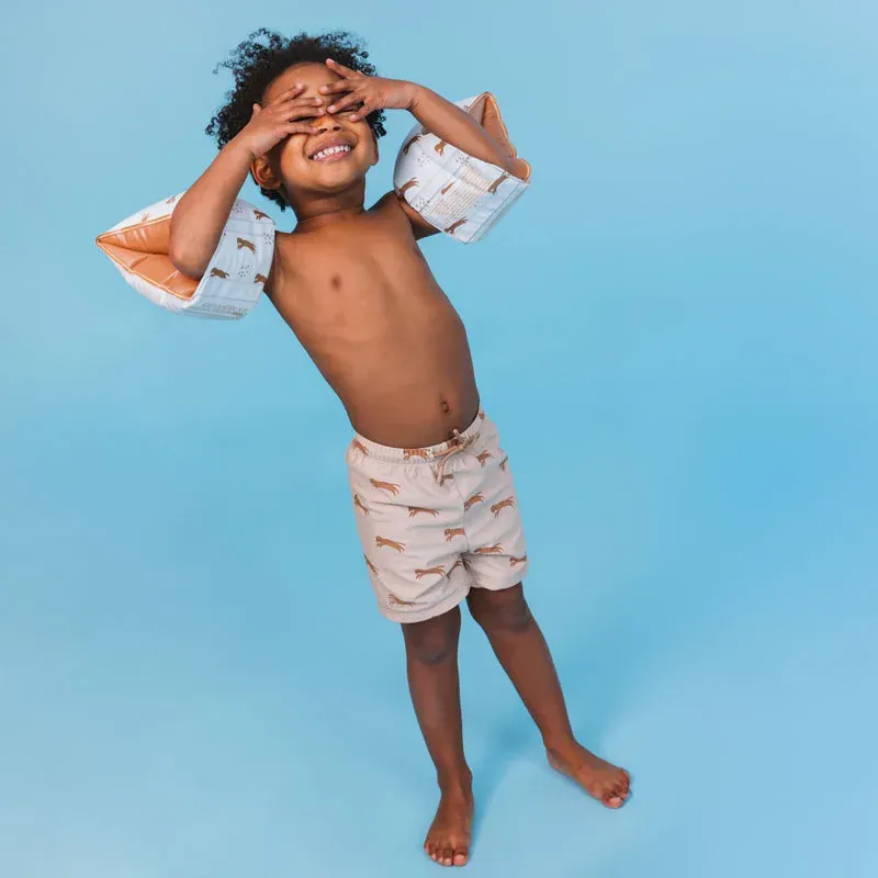 Boxer de bañador - Marrón Leopardo