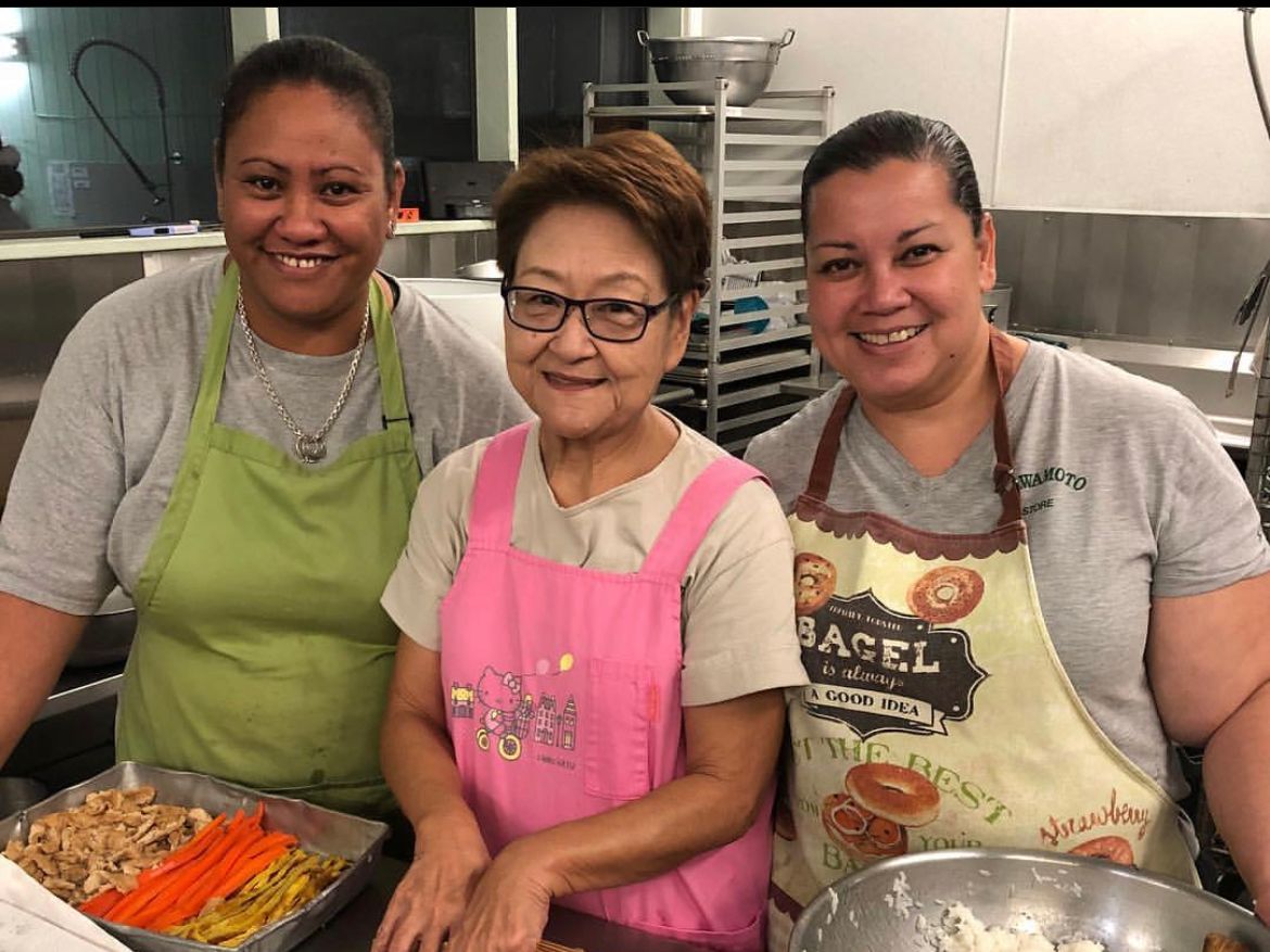 Kawamoto Store Hilo Hawaii Team Cooking