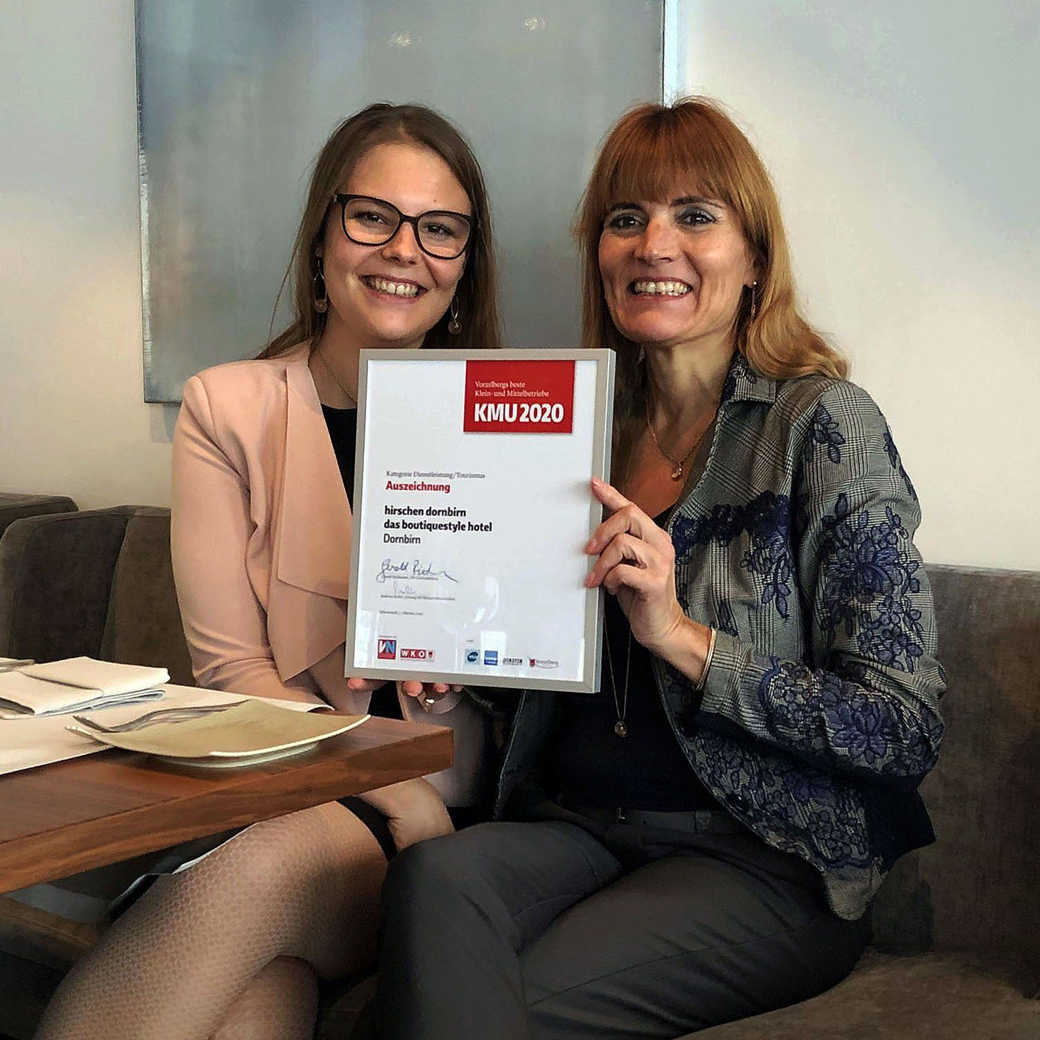 KMU 2020: Auszeichnung Kategorie Dienstleistung/ Tourismus: hirschen dornbirn das boutiquestyle hotel