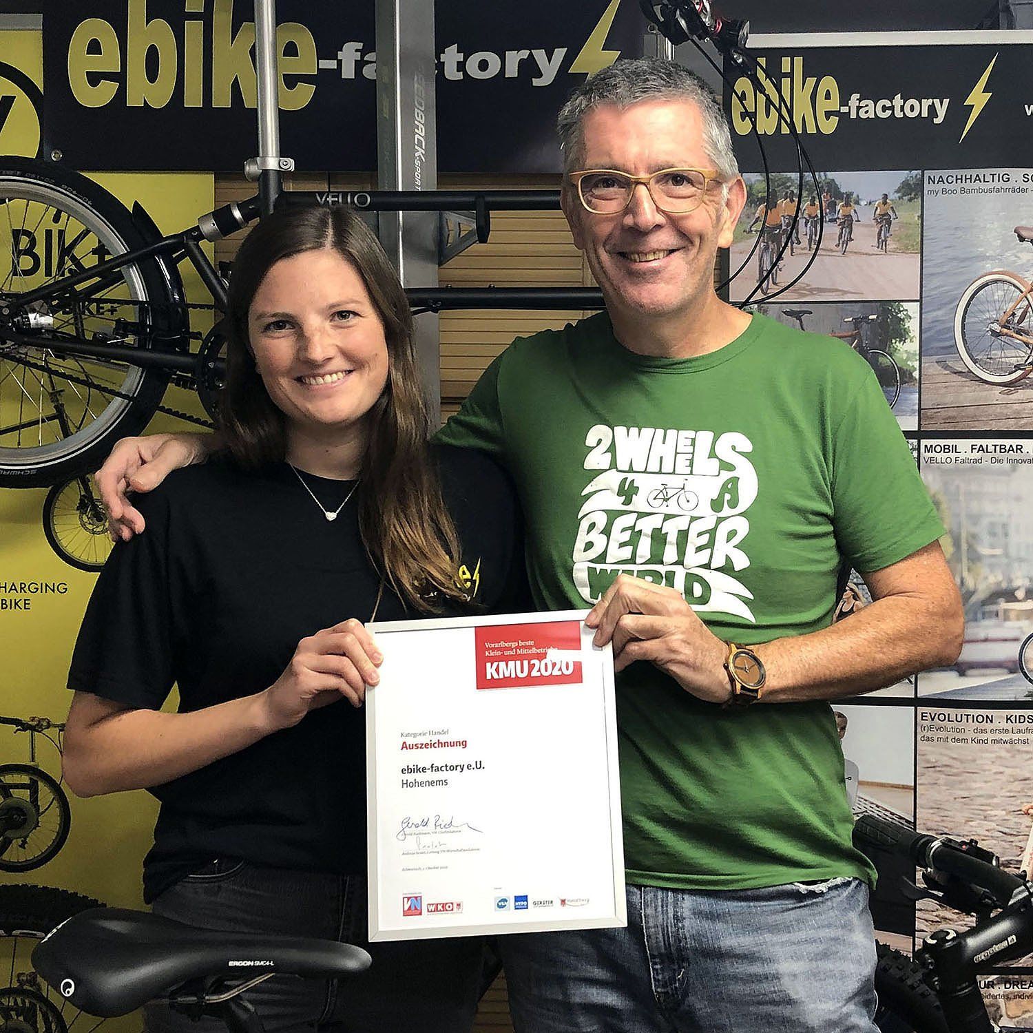 KMU 2020: Auszeichnung Kategorie Handel: ebike-factory e.U.
