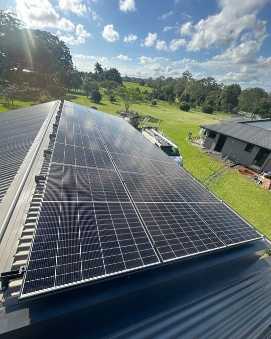 A Roof With A Lot Of Solar Panels On It — Grand Casa Electrical Solar & Batteries In Ocean Shores, NSW