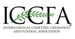 The logo for the international cemetery cremation and funeral association