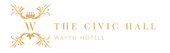 Logo for The Civic Hall Wayth Hotels, with crown and decorative elements.