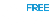 The word "FREE" in blue sans-serif capital letters against a white background.
