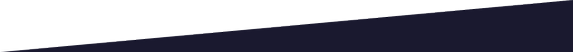 A thin, dark navy horizontal band angled upward toward the right side against a white background.