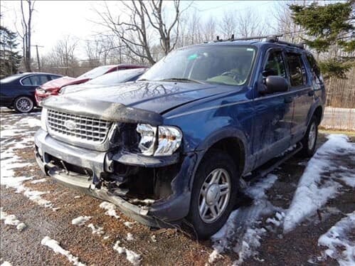 Blue Car With No Bumper — Gardiner, ME — Daniel's Auto Body
