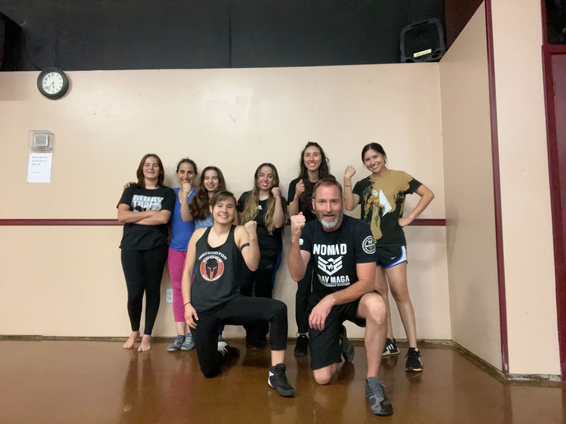 Students practice practical striking drills at Agoge Krav Maga in Lindale, TX to build fitness.