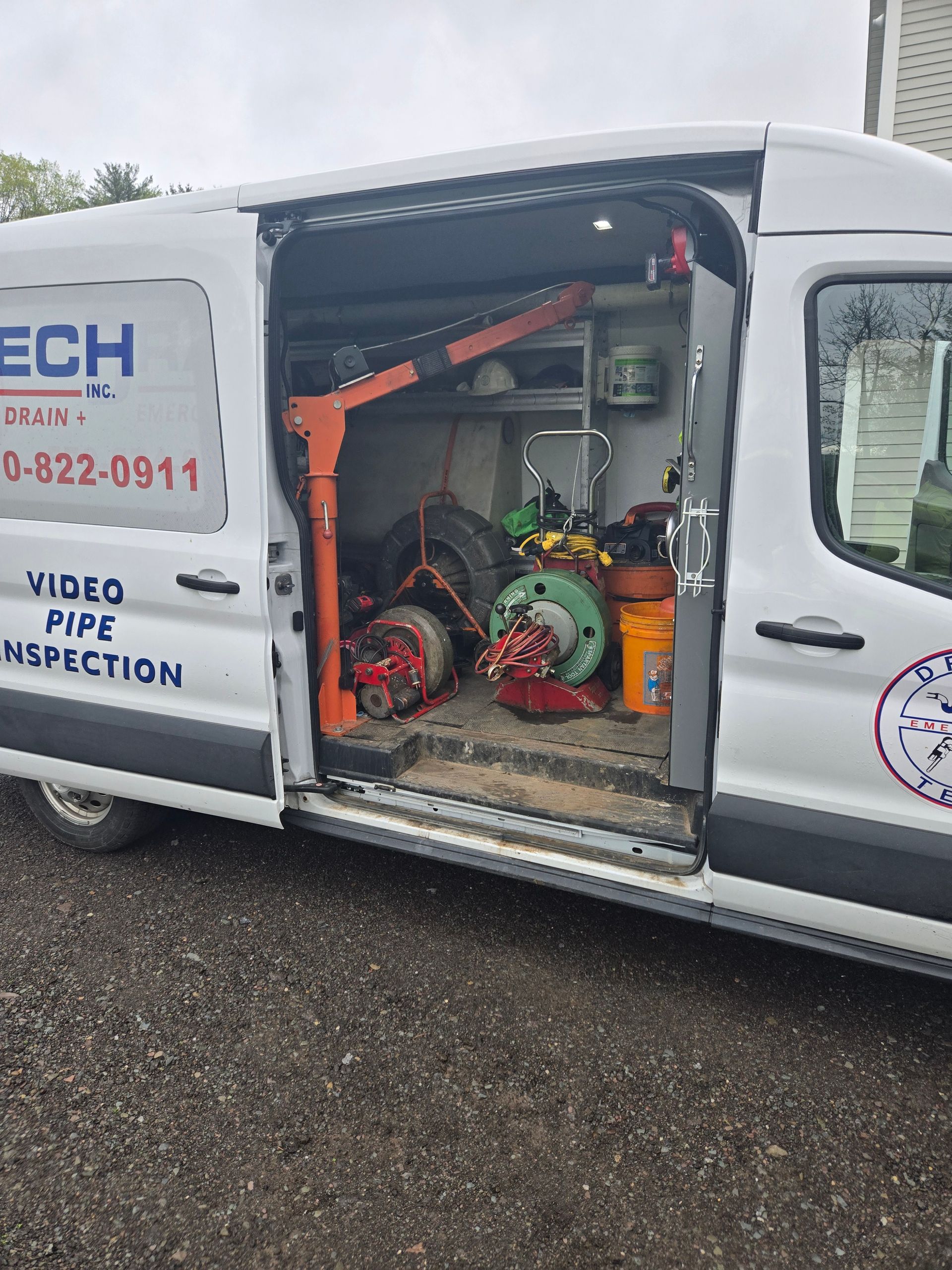 Septic pipe inspection 