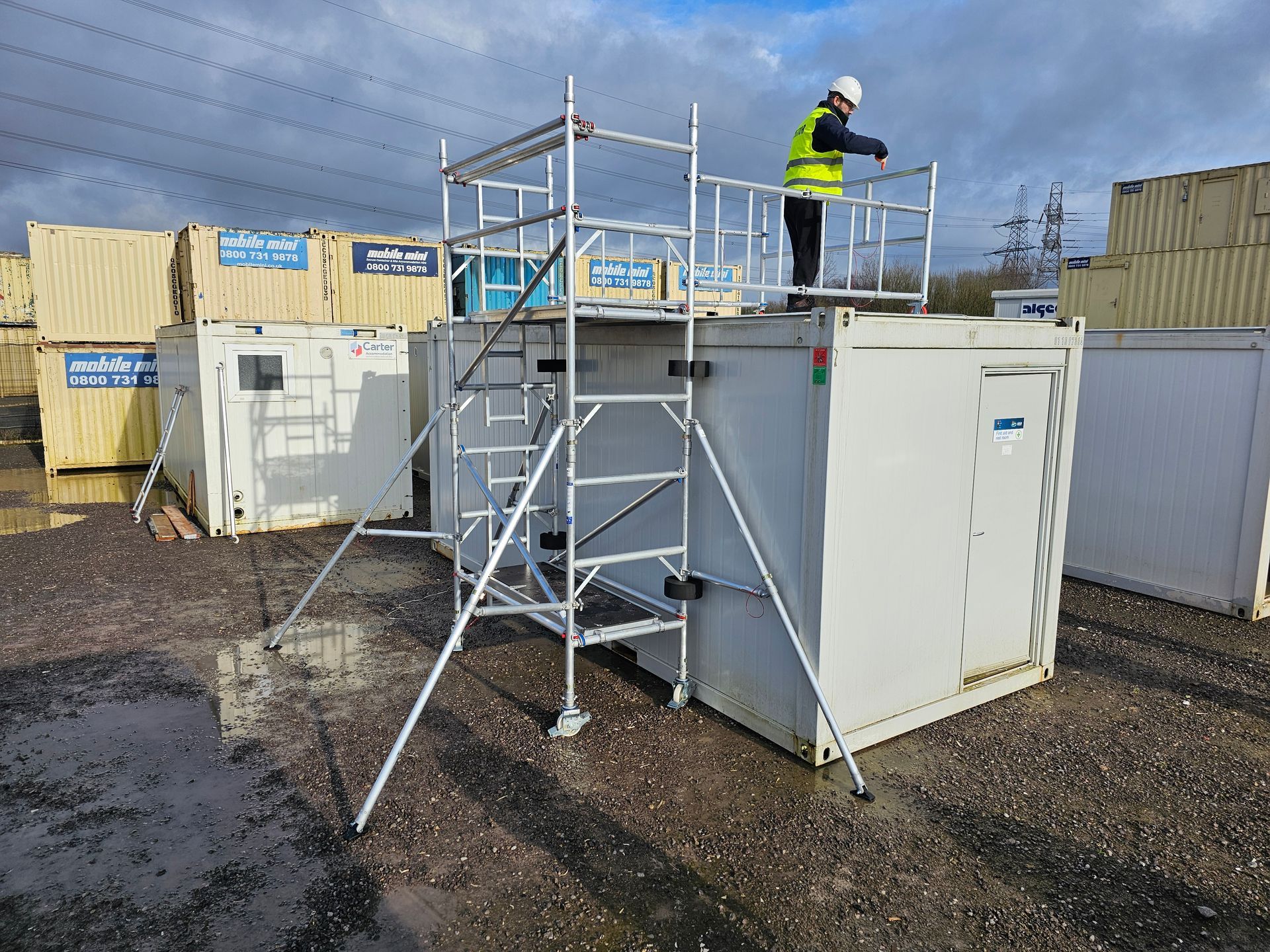 Lyte Boxing Ring Tower - BRT Series on a Portable Building