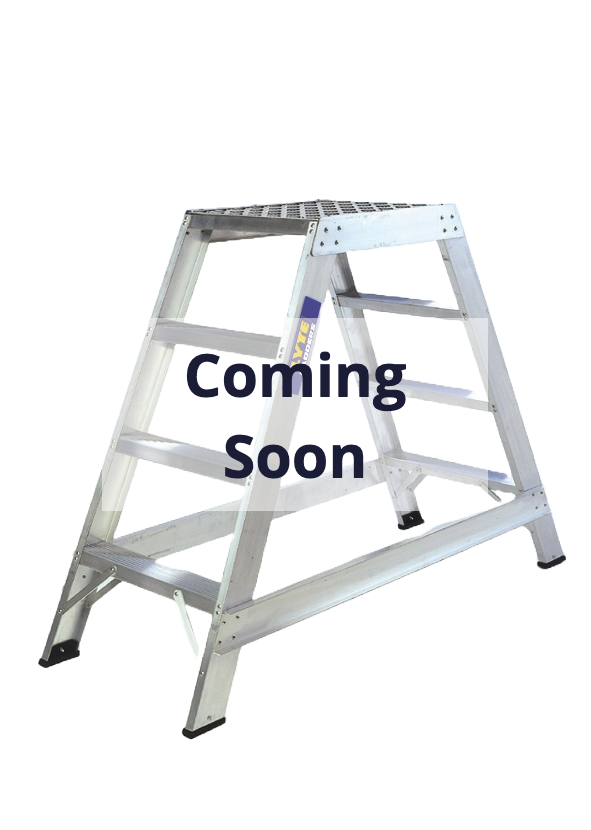 A ladder with the words `` coming soon '' written on it.