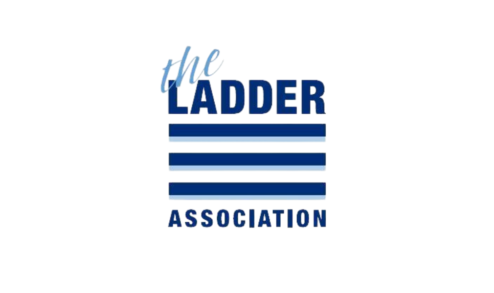 A blue and white logo for the ladder association