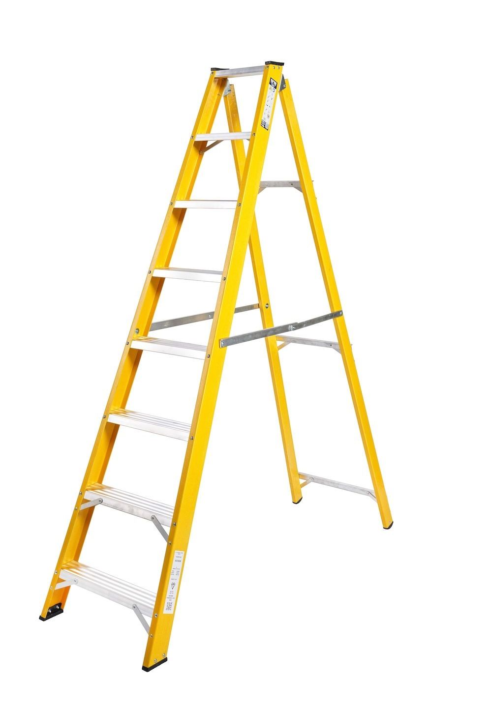 MagnaStep 8 tread glassfibre step ladder facing left