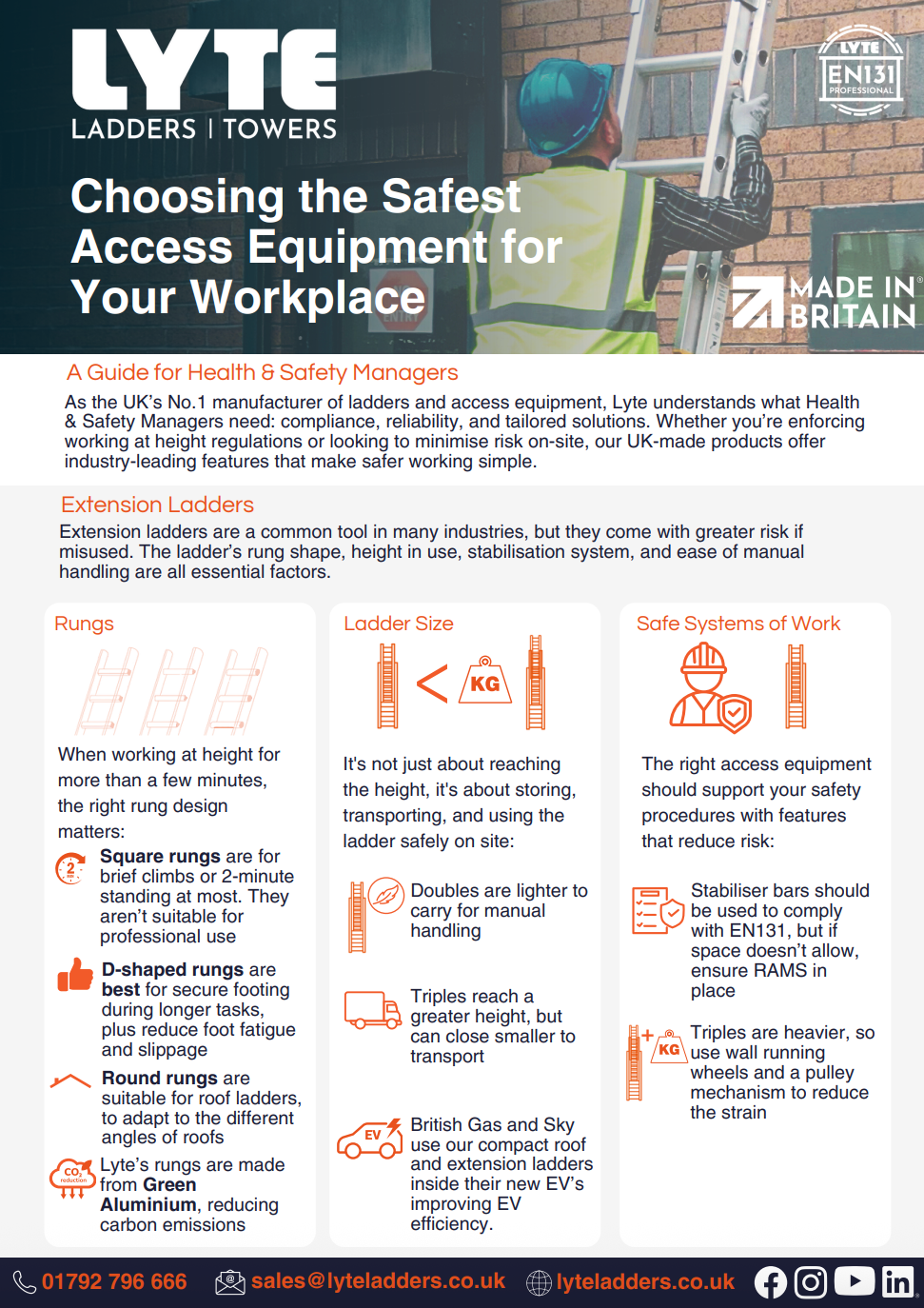 Flyer for choosing the safest access equipment