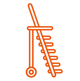 A line drawing of a thermometer on a white background.