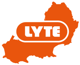 An orange map with the word lyte on it